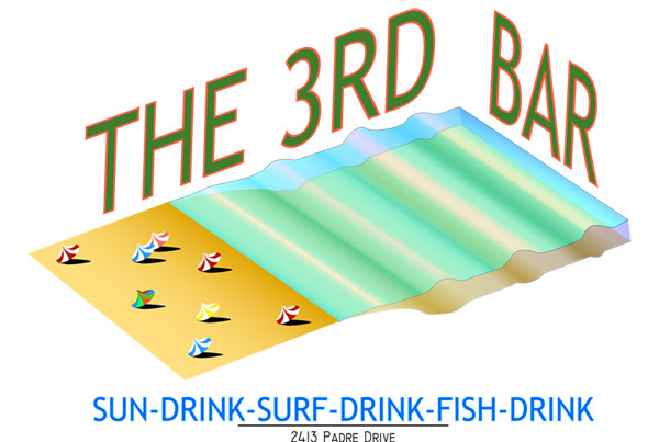 the 3rd bar - sign design for bar South Padre Island texas graphic