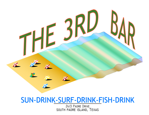the 3rd bar - sign design for bar South Padre Island texas graphic